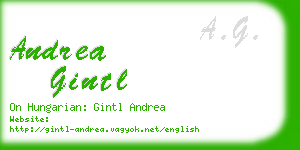 andrea gintl business card